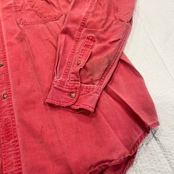 Marlboro red button down shirt men XL *flawed* - Picture 6 of 9